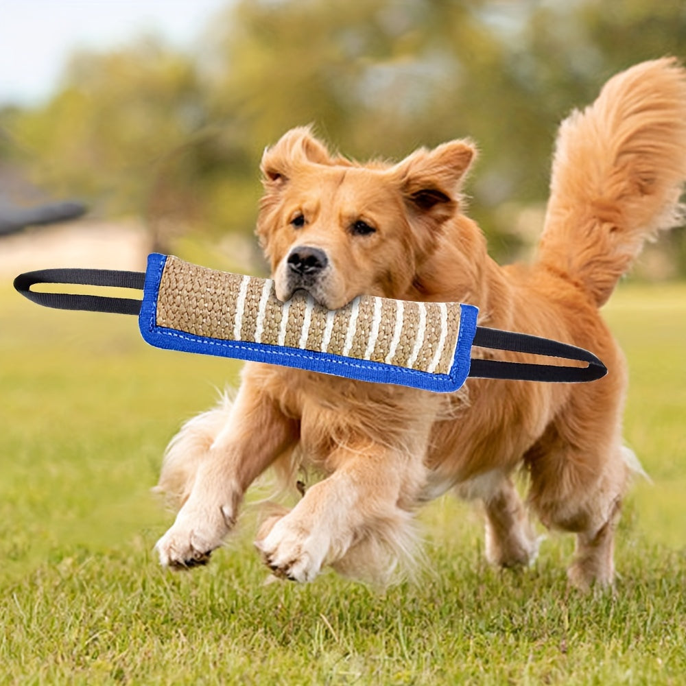 训犬粗麻咬棒刁咬衔取磨牙狗咬棒磨牙、玩耍、清洁牙齿 和宠物一起玩耍互动 适合各种狗狗玩耍