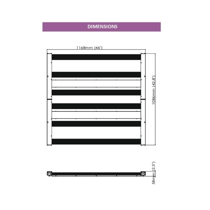 GPC7 720W Indoor Plant LED Grow Light, Full Spectrum Dimmable Commercial High-Yield Plant Light & Greenhouse Grow Lamp