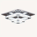 12-Inch Crystal Chandelier Wall Mount Ceiling Light Square Modern LED Pendant Light Kitchen Hallway Bedroom Ceiling Light Cool White Light