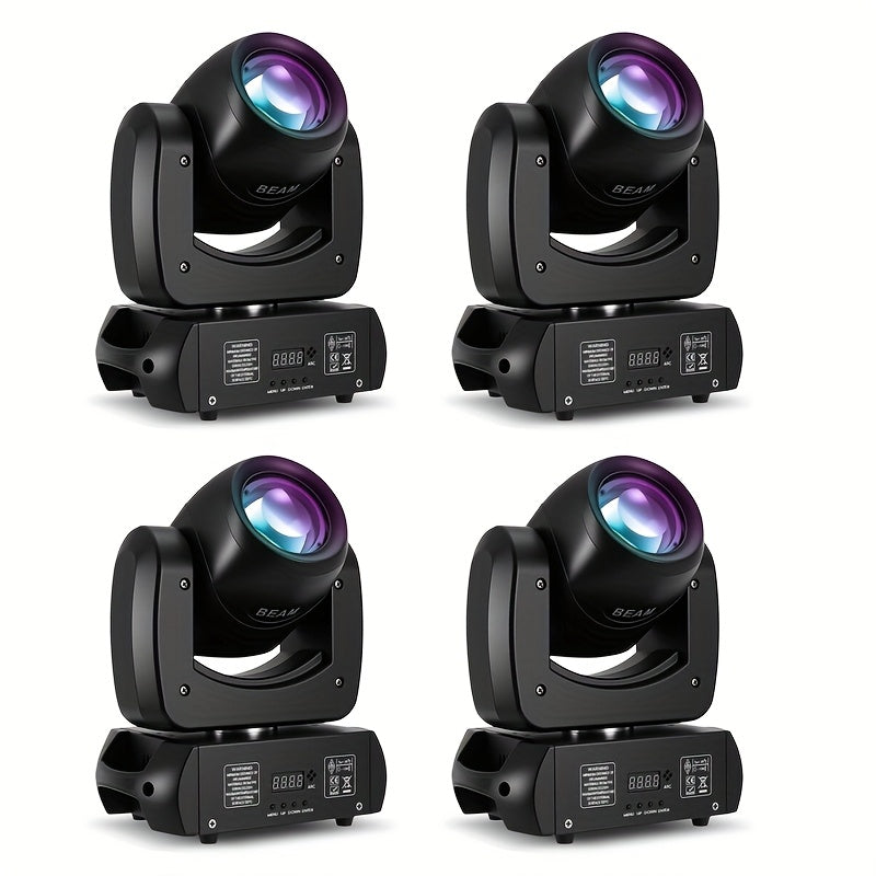 120W beam light, DJ lights, black moving head light, DJ lighting, moving head light, spotlight, LED stage light - LED DMX512 control, with 8 colors and 8 gobo patterns, 18-facet prism, voice/sound activation, aluminum alloy housing