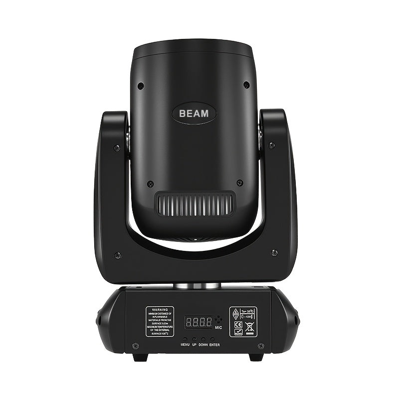 160W beam light, black moving head light, moving head light, spotlight, LED stage light - DMX512 control, with 12 colors and 15 gobo patterns, 18-facet prism, voice/sound activation, aluminum alloy housing