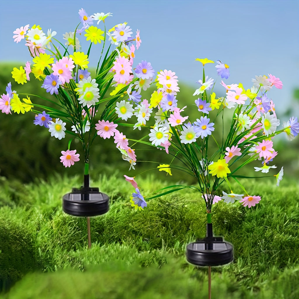 1-Piece Solar Wild Chrysanthemum Courtyard Light, Vibrant Garden Decoration, Outdoor Solar Courtyard Light Suitable for Garden, Path, Patio, Fence and Walkway Decoration, Lawn Decorative Light, Villa Landscape
