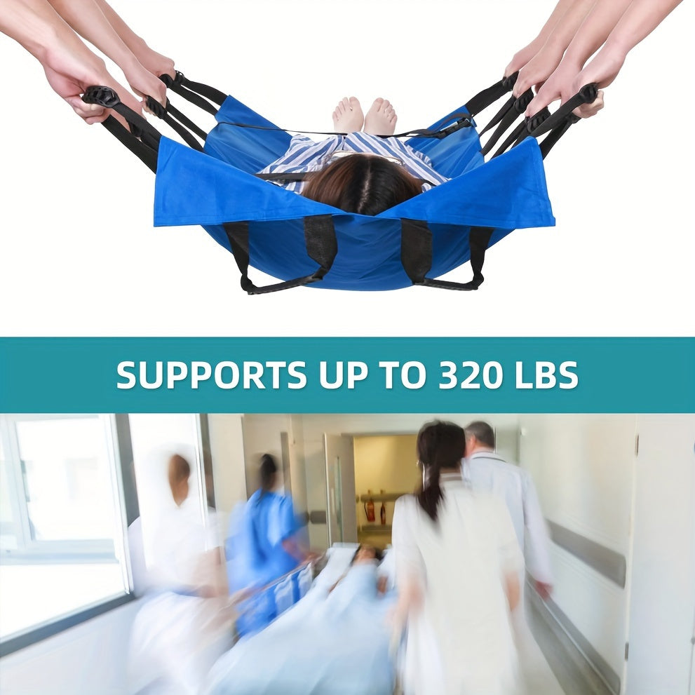 超大号70.8"x27.5"患者翻身垫 - 适用于卧床和老年人举升、转移和护理，180*70厘米，转移患者床单，护理人员专用