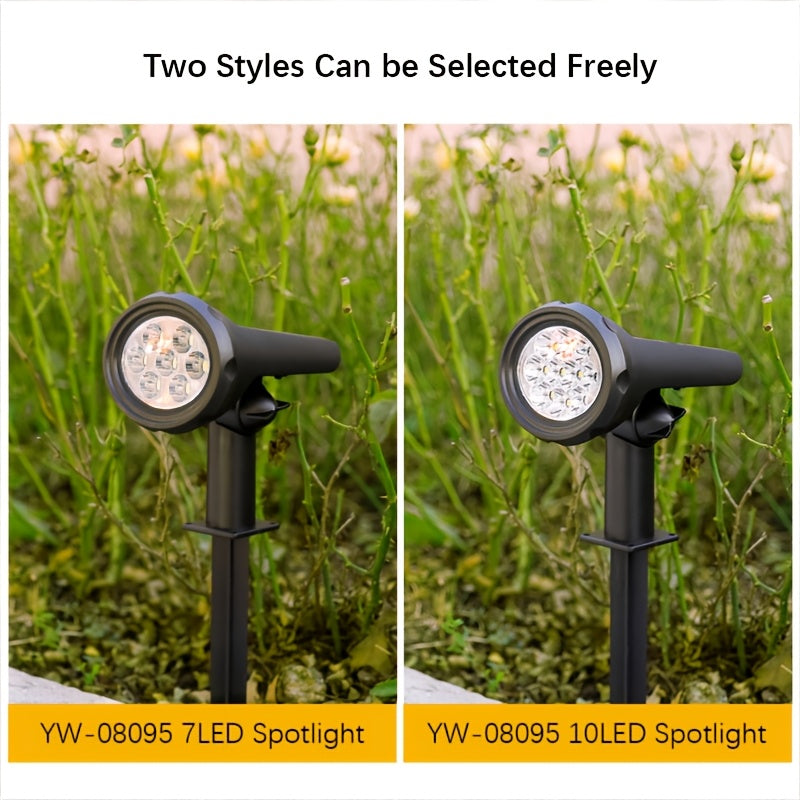 Solar lawn light, super bright recessed courtyard light, dimmable home garden landscape lighting lamp