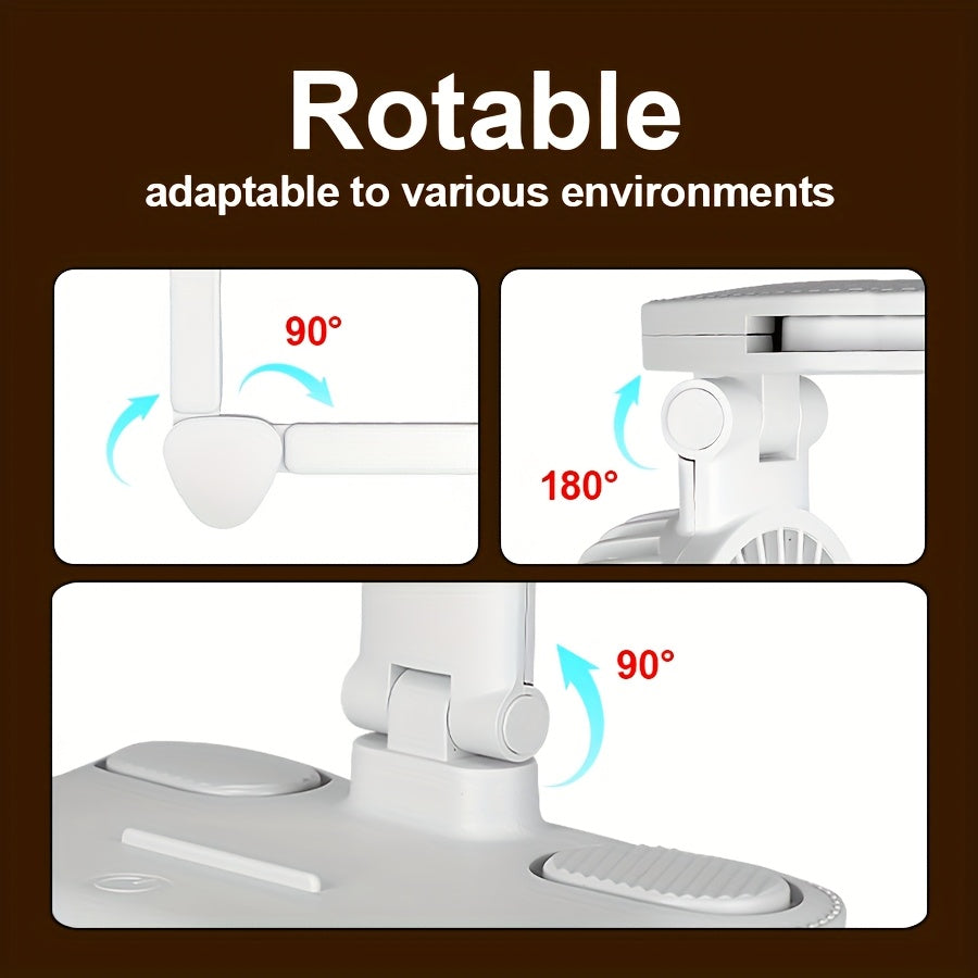Rechargeable Desktop Ornament LED Desk Lamp, Eye-Caring Dimmable Reading Light for Student Dormitory Study Bedroom Bedside