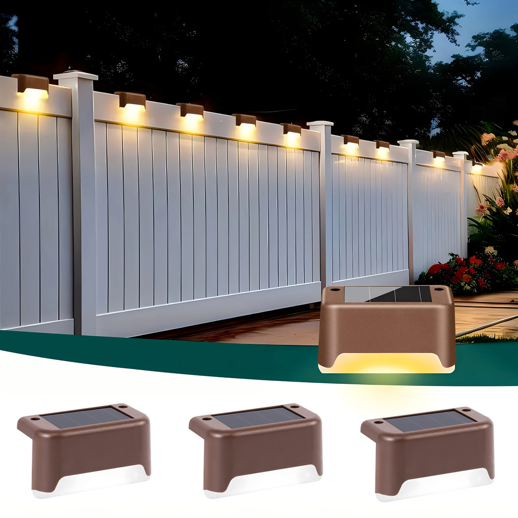 32/16/8/4 Pack Solar Outdoor Courtyard Light - Waterproof LED Warm White Landscape Lighting, Durable Matte Metal Finish, Auto On/Off Solar Light, Perfect for Stairs, Steps, Fences, Courtyards and Pathways, Sturdy Structure