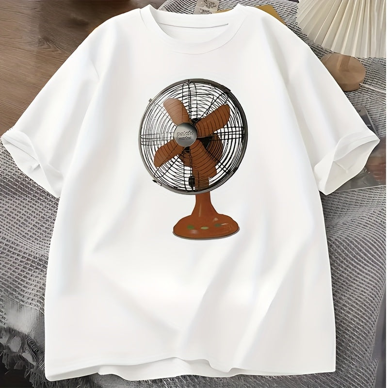 Retro Air Cooler Fan Heat Transfer Stickers, Iron-On Patches, DIY T-Shirt Heat Transfer Printing, Pillow Decoration - Multi-Color Durable Washable Plastic Stickers, Suitable for T-Shirts, Hoodies, Jeans, Bags, Pillows and Hats Iron-On Transfers
