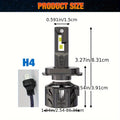 Super Bright H4 H7 H11 9005/9006 Car LED Bulbs, 6500K LED Headlight Bulbs, 60000LM, 800% Brightness Increase, 300W High Power, Turbo Boost Light, Canbus, High/Low Beam, Plug-and-Play Turbo Fan, 2-Pack