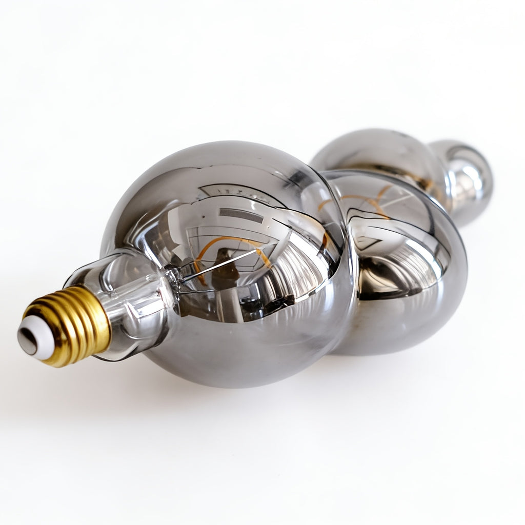 1PC, LED bulb special shape warm light LED bulb 120V 4W 2300K E26 dimmable amber glass gray glass suitable for home chandelier