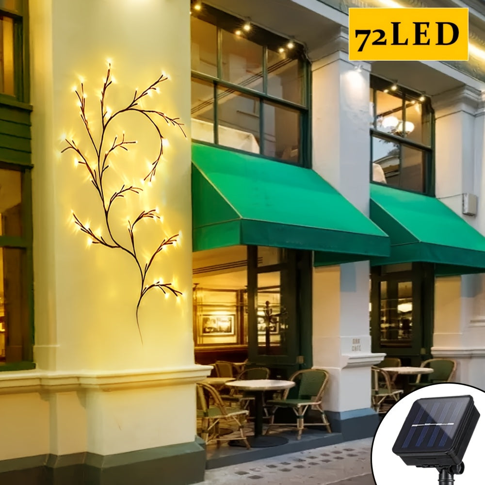 1包太阳能柳树藤商业装饰灯，8种模式，IP44，72/96 LED，商业照明街道和区域照明，适用于购物中心、公园、节日婚礼、咖啡馆、酒店、餐厅装饰