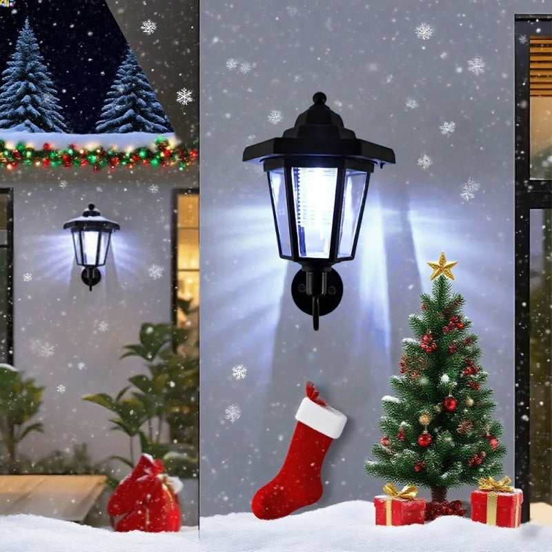 2-Piece Hexagonal Solar Light Outdoor LED Solar Wall Light LED Wall Light Vintage Lantern Garden Christmas Garden Decoration Outdoor Solar Street Light