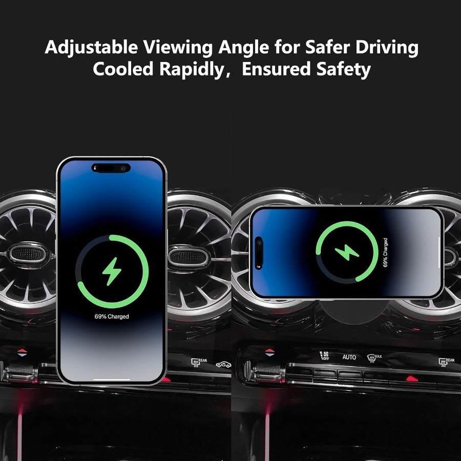 for Mercedes-Benz GLB-Class 2020-2022 Magnetic Wireless Charger & Phone Holder -  Fit 15W Fast Charging - Car Mount, Hands-Free Dashboard/ Compartment Holder, Compatible with Benz GLB-Class (2020-2022)