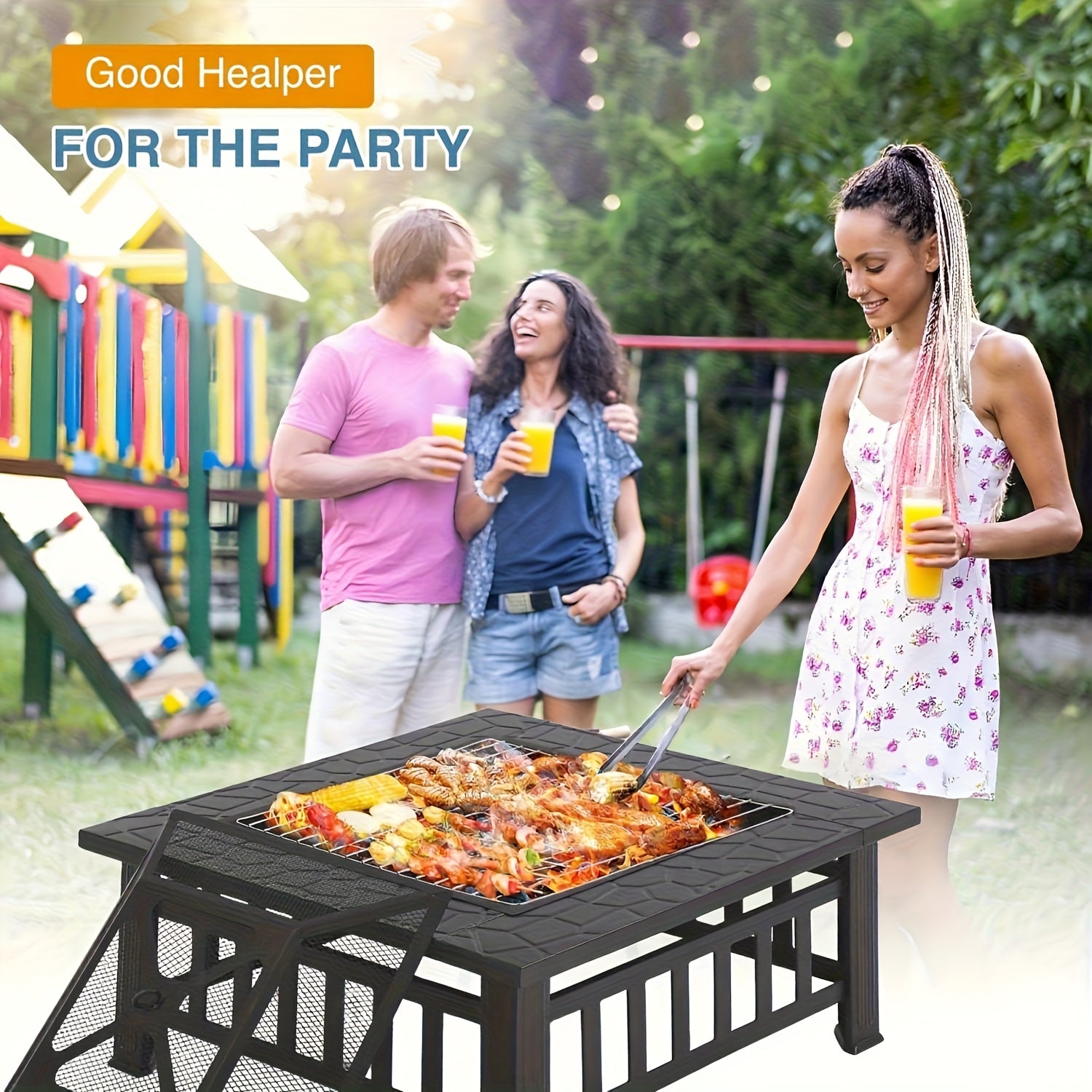 32-Inch Square Fire Pit