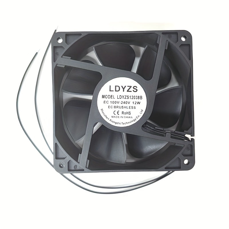 12038 12025 EC 100V-240V Universal AC 110V 220V Wide Voltage High Airflow Fan, 4.72 Inch/4.72 Inch Case Cooling Fan