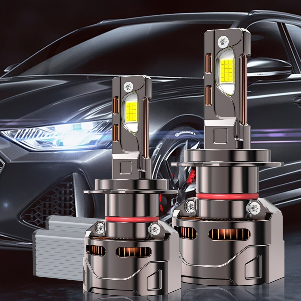 2PCS Car LED Headlight Bulbs - H11-O116, 59400LM, 300W, 7500K, 360° Beam Angle, 9570 CSP Chip, 1000% Brightness, H1, H4, H7, 9005, 9006, 9012, Plug-and-Play, No Battery, Driving Light, Spotlight