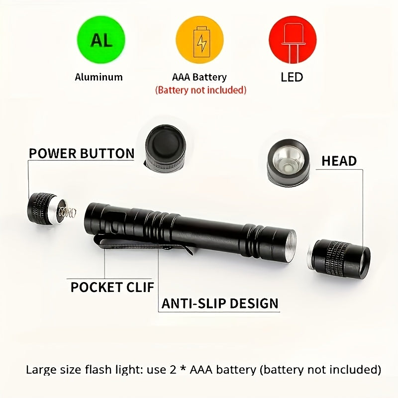 1 Piece 395nm UV Flashlight, IP55 Protection Rating Portable Flashlight, Pen Clip Design, Commercial Emergency Lighting Tool, Resin Curing Detector, Pet Detection, Scorpion Identification, Fishing & Minera