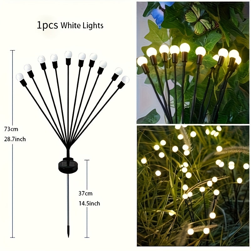 10-Head Solar Lawn Firefly Light, Solar Lawn Lamp, LED Wind-Driven Firefly Ground Insert Light, Perfect for Garden Decoration, Suitable for Outdoor Garden Paths and Lawns; Ideal Choice for Halloween, Christmas