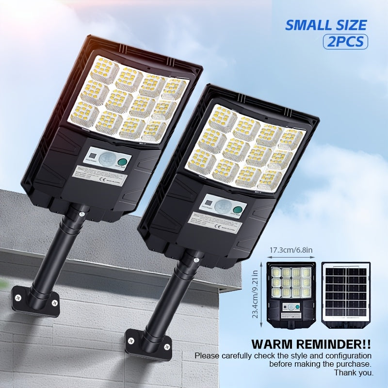 1 or 2 Pack - Super Bright Outdoor Solar Street Light, Easy Installation, Solar Exterior Wall Light for Garage and Courtyard (No Wiring Needed), LED Solar Light for Outdoor Eaves, Fences and Small Street Light - Dusk to Dawn