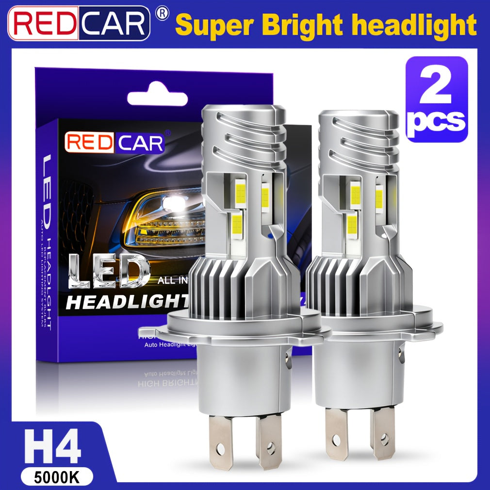 2-Pack H4 9003 LED Headlights Canbus Smart Control Super Bright H4 LED High/Low Beam for Car