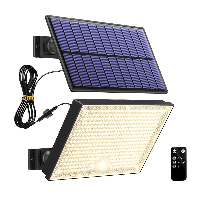1 Pack 400 LED Outdoor Solar Light, Courtyard Wall Light with Sensor, Solar Street Light, IP65 Protection Rating, Automatic Dusk-to-Dawn Illumination, Perfect for Home Garden Pathway Lighting, No Wiring Needed, Energy Saving & Eco-Friendly
