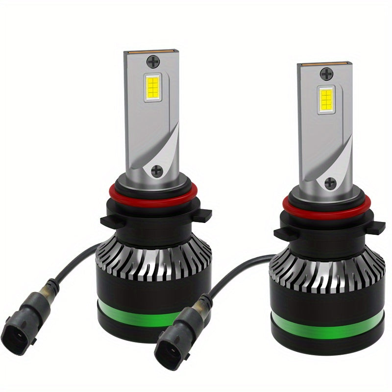 2Pcs H1 H7 H11 9005 9006 9012 H4 H13 9007 9004 LED Car Headlights, Bright 3570 CSP Chip 6000K White 50000 Lumens 200W High/Low Beam Fog Light Fast Heat Dissipation Plug-and-Play, Headlight Replacement