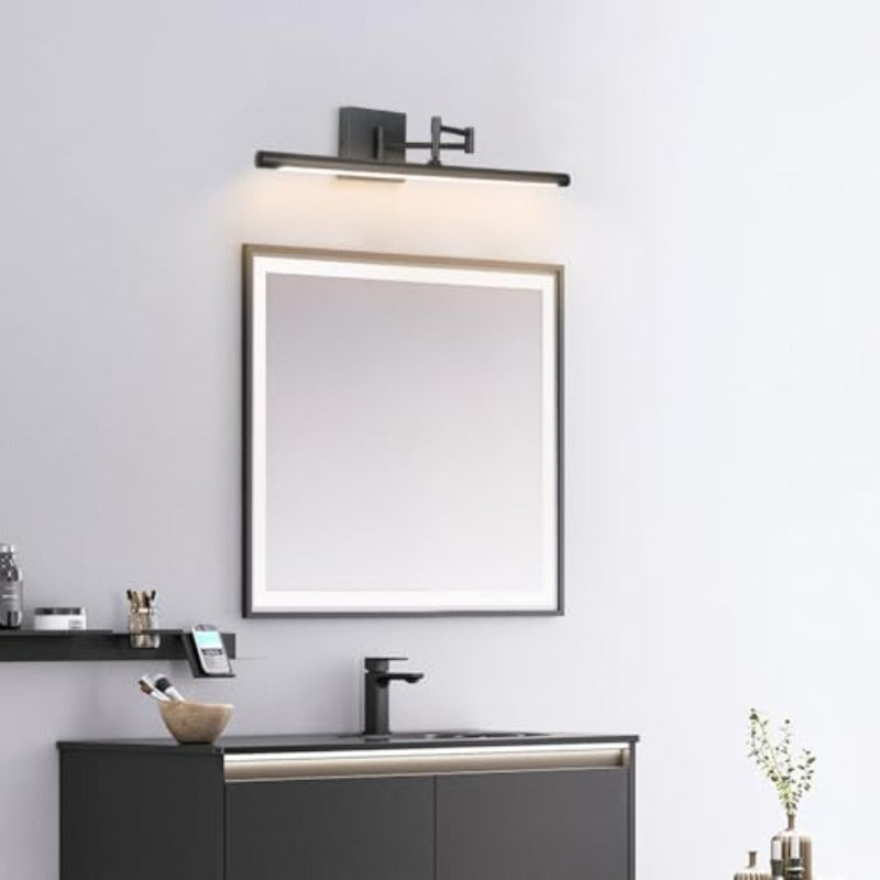 Multi-functional LED mirror lighting light, suitable for bathroom, with long strip design, with swing arm, very suitable for illuminating vanity and artwork
