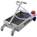 VEVOR 15 Gallon Oil Drain Pan, 57 Liter Low Profile Drain Tank, Large Capacity Oil Change Pan, with Folding Handle, Oil Pump, Hose and Swivel Casters, Suitable for Oil Change in Sedans, SUVs, Trucks