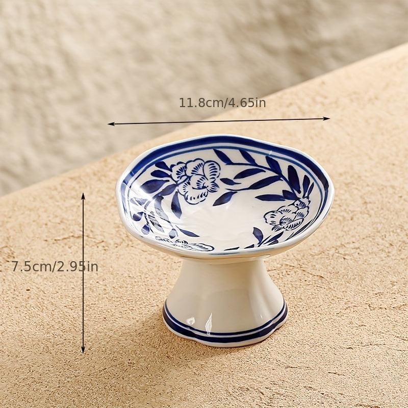 1pc Pedestal Bowl, Tall Fruit Bowl Multi-Purpose, Snack Dish, Appetizer Plate/ Fr: 1pc Bol sur pied, Coupe à fruits sur pied polyvalente, Plat à apéritif, Plat à snacks