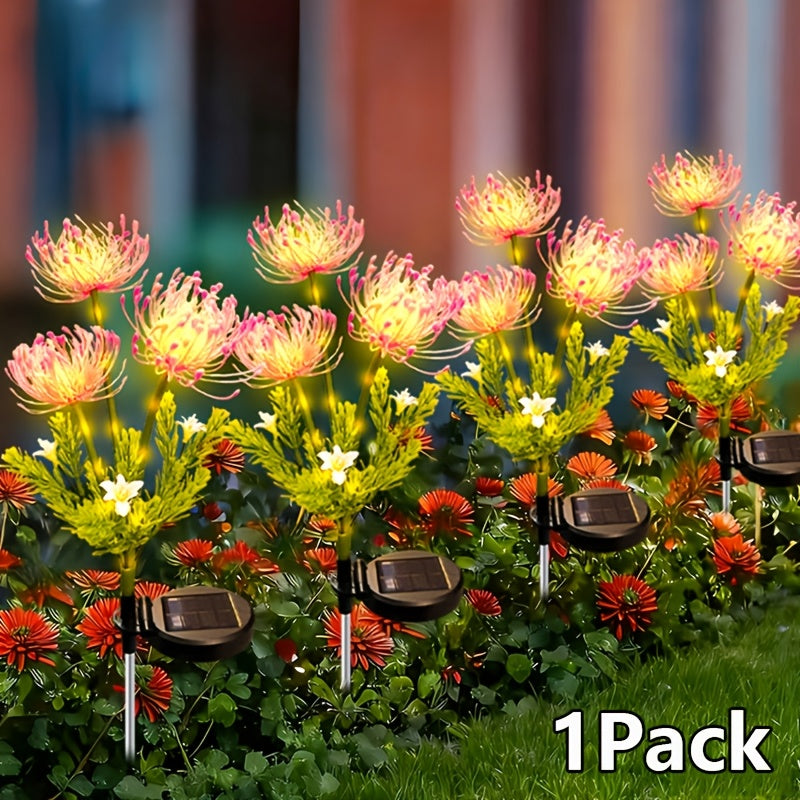 Solar Lycoris Garden Light - Landscape Lighting Outdoor Ground Light, Suitable for All Season Garden, Courtyard and Lawn Decoration, Mother's Day, Father's Day, Thanksgiving, Christmas, Valentine's Day, Wedding, New Year Decoration