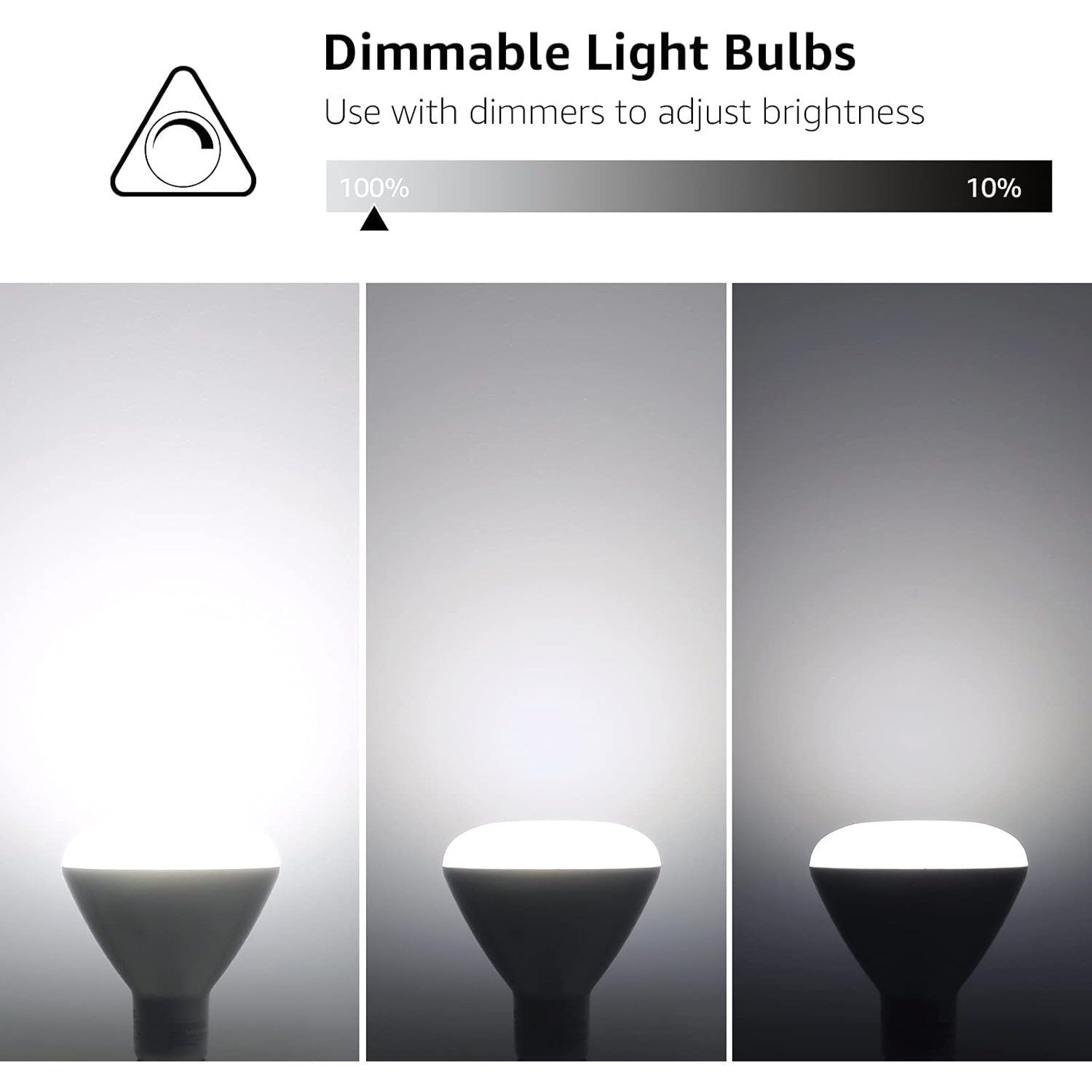DPI 6-pack recessed bulb, BR30 LED floodlight bulb for indoor use, dimmable, daylight 5000K, equivalent to 65W, E26 medium base, bulge bulb