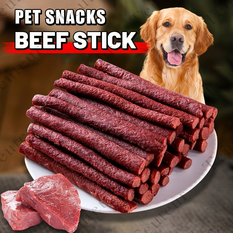 頂級天然牛肉棒狗糧，健康牛肉乾，適合幼犬成犬小型中型大型犬，泰迪金毛獵犬訓練獎勵，磨牙棒，高蛋白無穀物新鮮肉乾，持久耐嚼，適用於所有犬種訓練