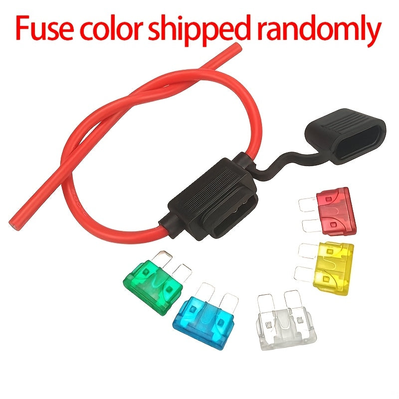 3-Pack Inline Fuse Holder Kit with 12AWG Wire and 3 Durable 30A Fuses – Copper Construction, Ideal for Automotive, Motorcycle, Truck, Boat & Vehicle Electrical Protection