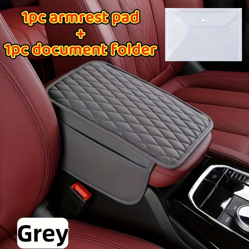 Car Armrest Box Pad, Leather Storage Mat, Multiple Colors, High Quality