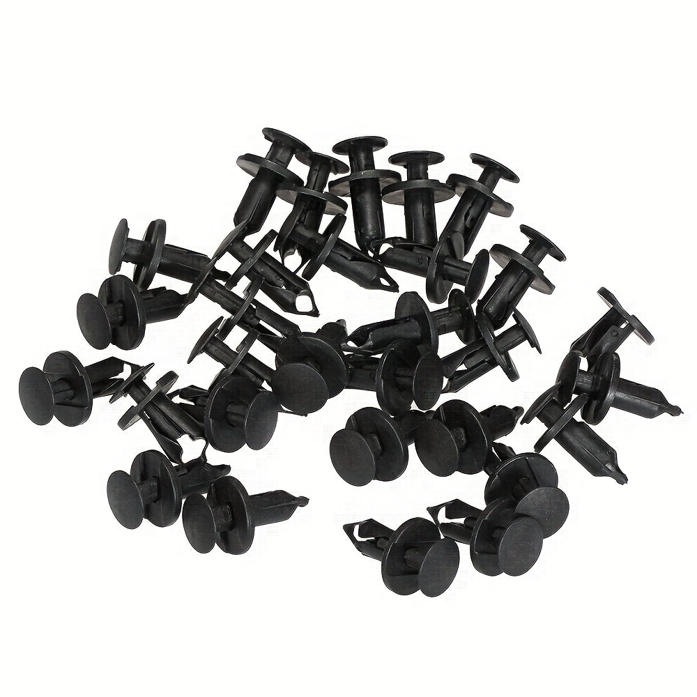 200PCS 8mm Plastic Push Rivet Fasteners, Bumper Pin Auto Clips Plastic Fastener Kit, Common Size Auto Push Rivets, Universal Plastic Panel Clips, Assorted Body Plastic Push Pins