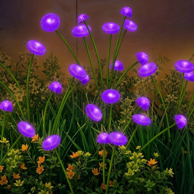 Solar Jellyfish Mushroom Light, 6/8/10 LEDs, 2 Flicker Modes, Courtyard Lawn Light Decoration | Outdoor Solar Garden Light, Perfect for Courtyard, Street, Party Tree Decoration, 11 Festival Decorations