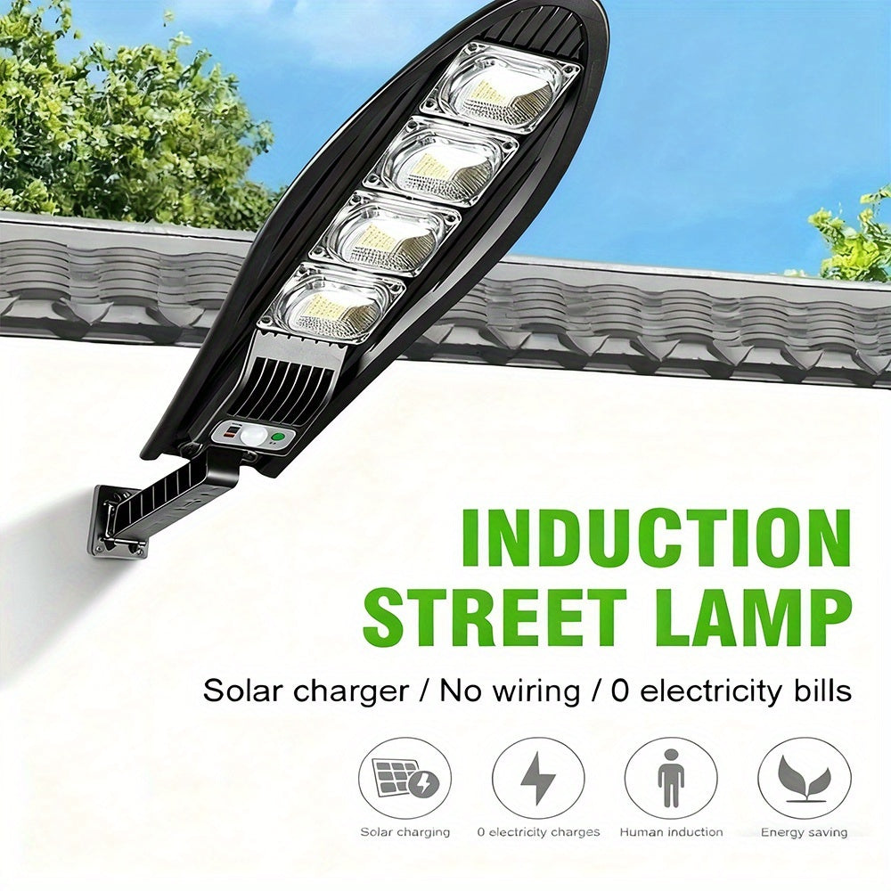 Outdoor Solar Street Light. Ultra-Bright Illumination, Three Lighting Modes, Supports Remote Control and PIR Motion Sensor Dimming. Perfect for Street Lighting, House Exterior Wall Lighting, Courtyard Lighting