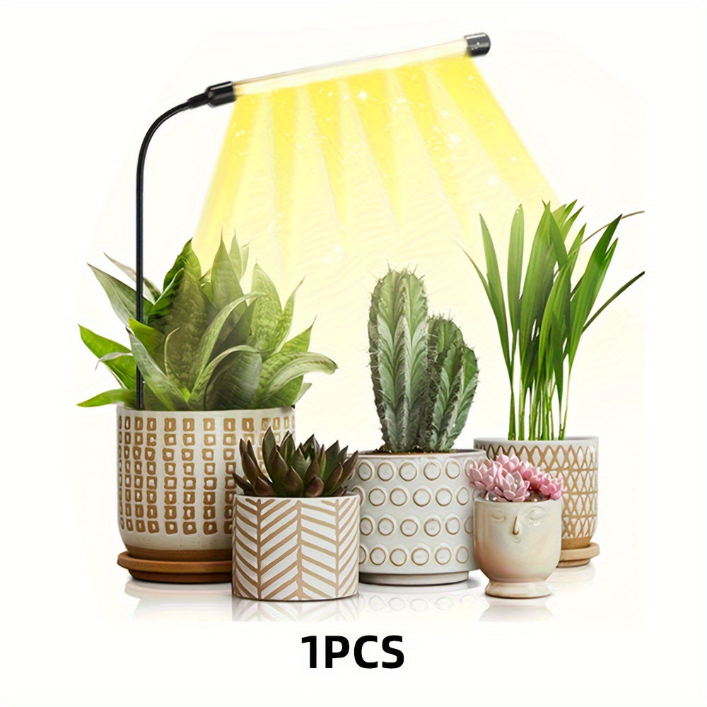 Indoor Plant Grow Light, Full Spectrum LED Plant Light, Suitable for Indoor Plant Growth, Mini Grow Light with Auto Timer & Flexible Gooseneck, 6000K Full Spectrum Gooseneck Grow Light, 1pcs/2pcs/3pcs