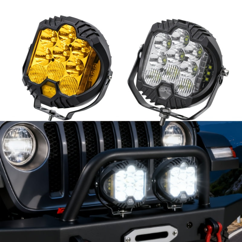 High Brightness Light, Premium White/Yellow Light, 2-Pack, Easy Installation, Exquisite and Practical, Suitable for Multiple Vehicle Models