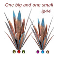 Outdoor Metal Fairy Grass Solar Light Set, 2-Piece, Suitable for Plants and Home Decoration, Perfect for Courtyard and Autumn Outdoor Decoration, Includes One Large Light and One Small Light, Suitable for Lawn Decoration