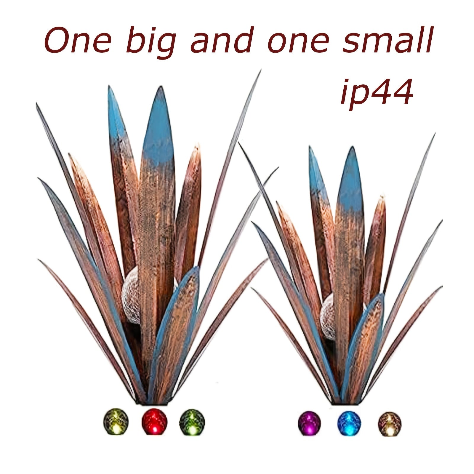 Outdoor Metal Fairy Grass Solar Light Set, 2-Piece, Suitable for Plants and Home Decoration, Perfect for Courtyard and Autumn Outdoor Decoration, Includes One Large Light and One Small Light, Suitable for Lawn Decoration