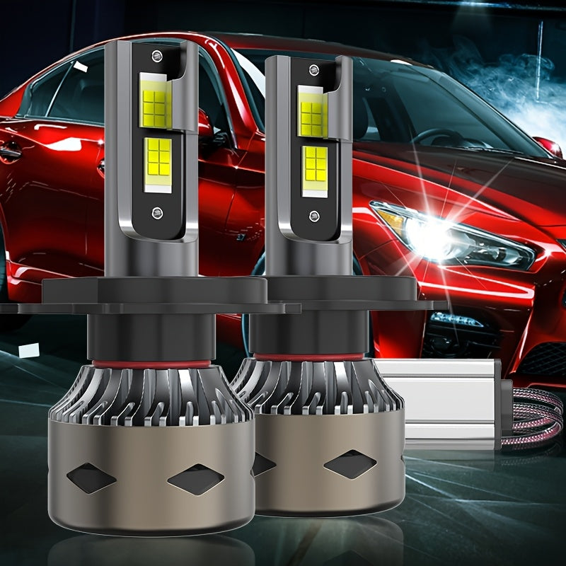 2-Pack H11 Car Headlights H4 High Power 9005 HB3, 3570 CSP Chip, 9006 HB4 LED Car Headlights, H8 H9 with High/Low Beam Function, Plug-and-Play CANBUS Interface, H11 Super Bright 6500K Car Light, No Battery Included - Model D186