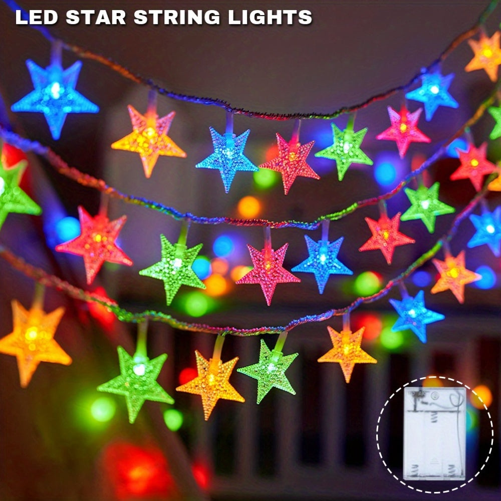 1 件 LED 星灯串，40/20/10 LED 星灯，暖白光，适用于室内装饰、卧室、婚礼、生日派对、礼物、感恩节、圣诞节 - 电池供电（不含电池）LED 家居装饰灯 | Majisu