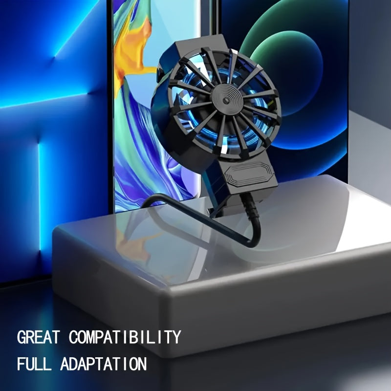 Portable Phone Cooler, External Cooling Accessory for iPhone & Android Smartphones, 1 Pack, Mini USB Powered High Performance Phone Fan Cooler, Compact Design Device Temperature Control, Must Have for Gaming Live Streamers & Tech Enthusiasts