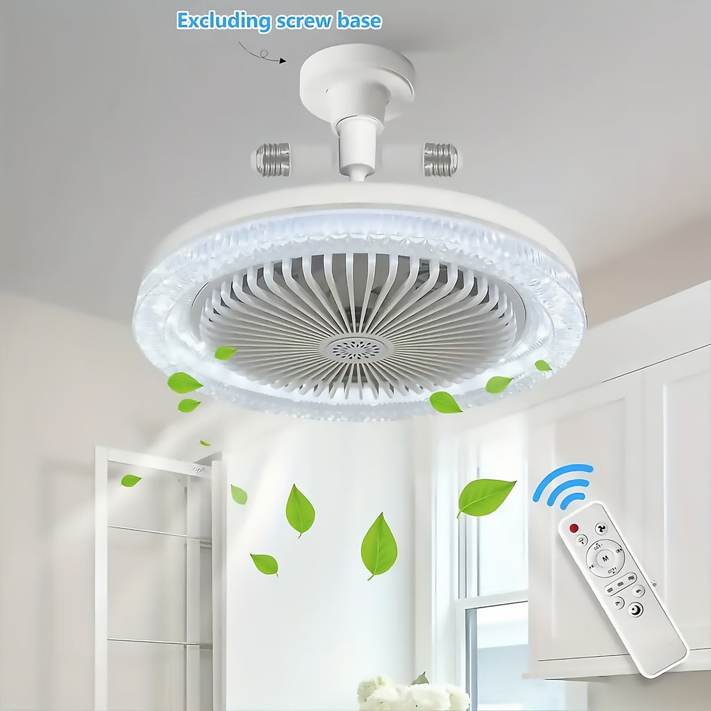 New Outdoor Camping Fan with LED Light, Night Fishing USB Hanging Camp Fan, Remote Control Tent Ceiling Fan Light, High Power Portable Ultra-Long Battery Life Outdoor Camp Light