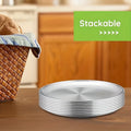 2-Piece Stainless Steel Salad Plate | 5.51-Inch Silver Appetizer Tray | Perfect for Camping, BBQ Buffet & Outdoor Dining | Ideal for Picnics & Family Gatherings