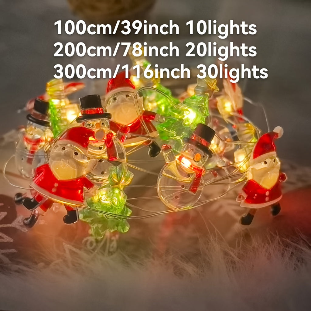 聖誕裝飾燈串 聖誕老人 雪人 聖誕樹 混搭室內庭院節慶嘉年華裝飾燈串