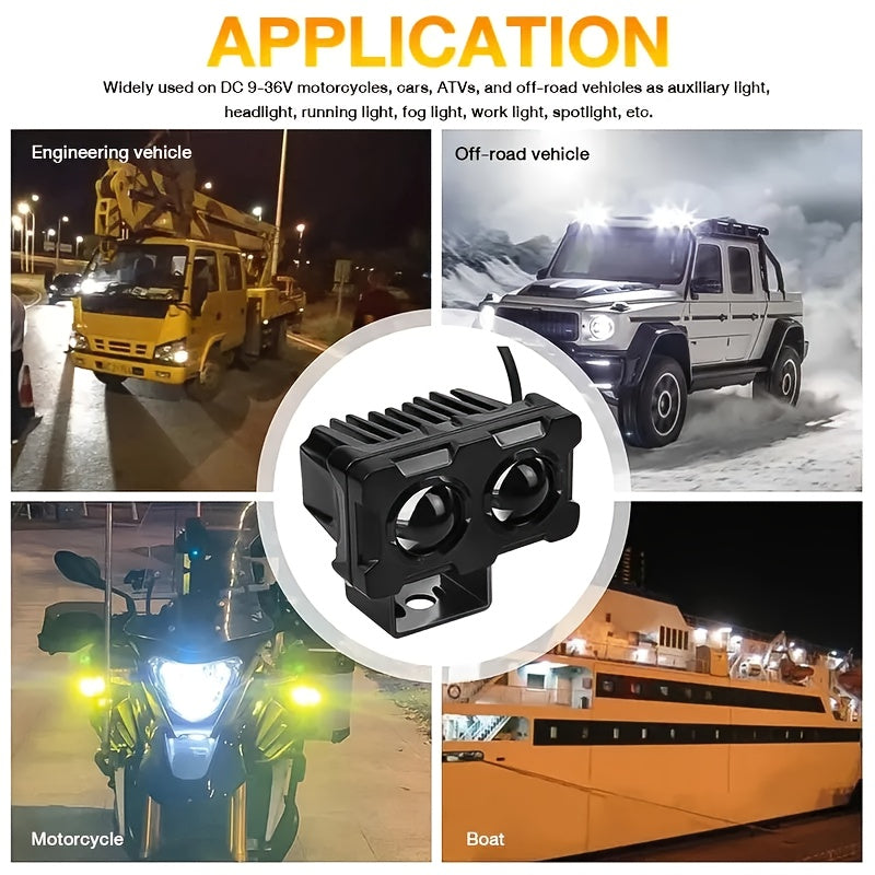 Heyword Brand - Available in 1-Pack or 2-Pack Configuration - Newest Model - Multi-Color LED - Compatible with Motorcycle and Car Lighting, No Battery Included