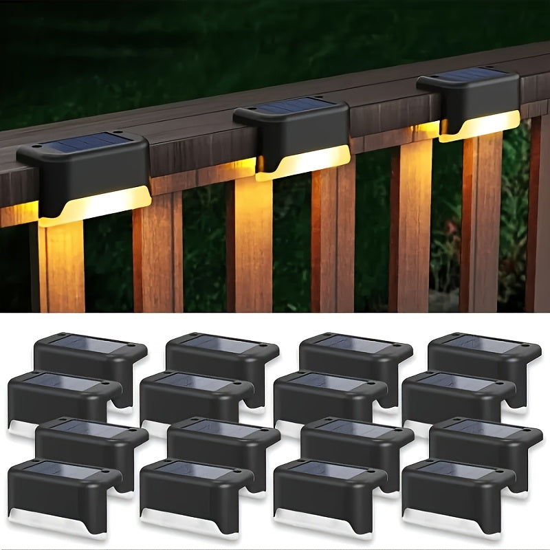 16-Piece Solar Garden Wall Washer Light, with Warm Light and White Light Options. Suitable for Courtyard, Villa, Stairwell and Other Places