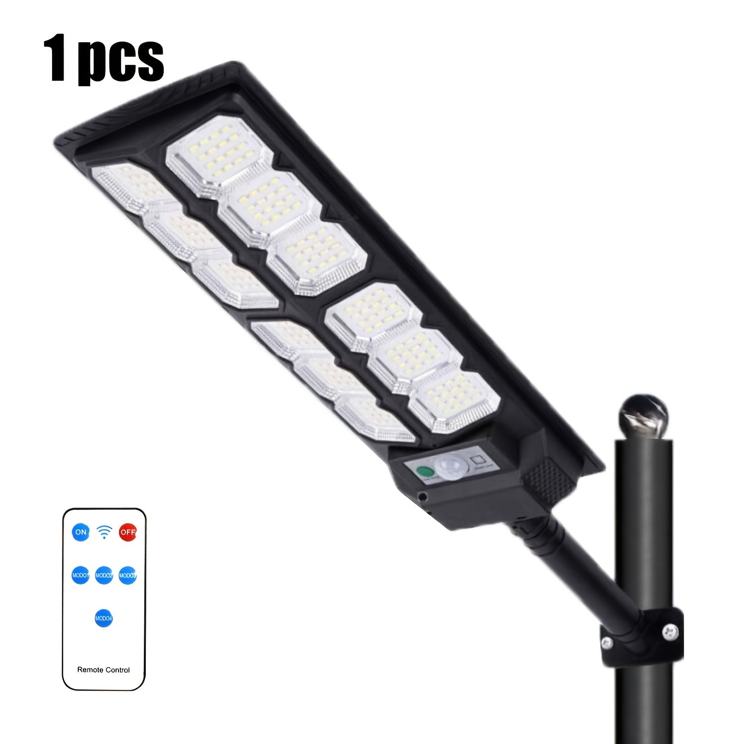 Outdoor Solar Wall Light with Motion Sensor Lighting, LED Cool White Solar Flood Light, High Brightness Solar Street Light, Larger Solar Panel, Easy Installation, Super Bright, Automatic ON/OFF, for Porch, Patio, Garage, Fence, Pathway, Wall