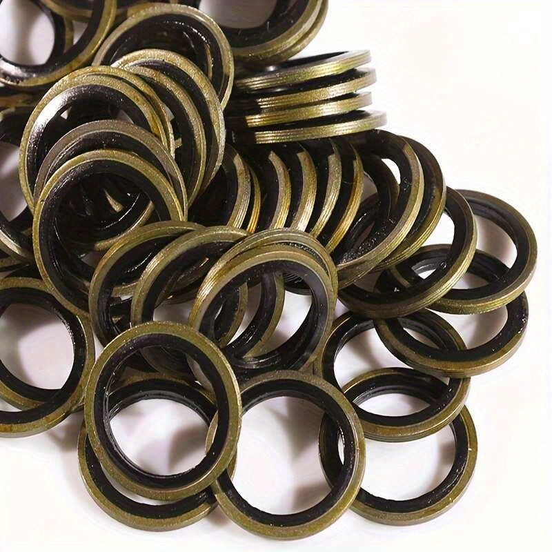120-Piece Set Automotive Oil Pan Drain Bolt Rubber Replaceable Washer Seal Kit M6 M8 M10 M12 M14 M16 M18 M20 M22 M24 M27 M30
